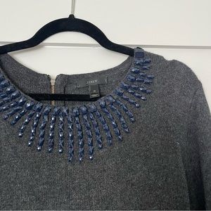 J.Crew Sweater with Jeweled Neckline